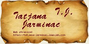 Tatjana Jarminac vizit kartica